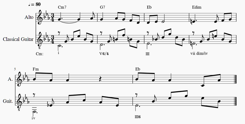 Ex. 3 from the chorus of “Song of the Ancients”